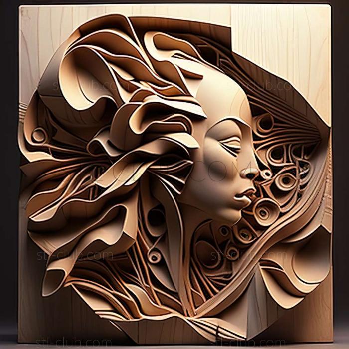 3D мадэль Синтия Вествуд, американская художница. (STL)